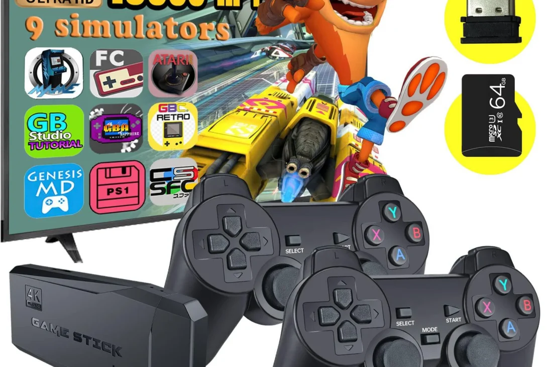 Wireless Retro Game Console Stick: Unleash 10,000+ Games on Your TV